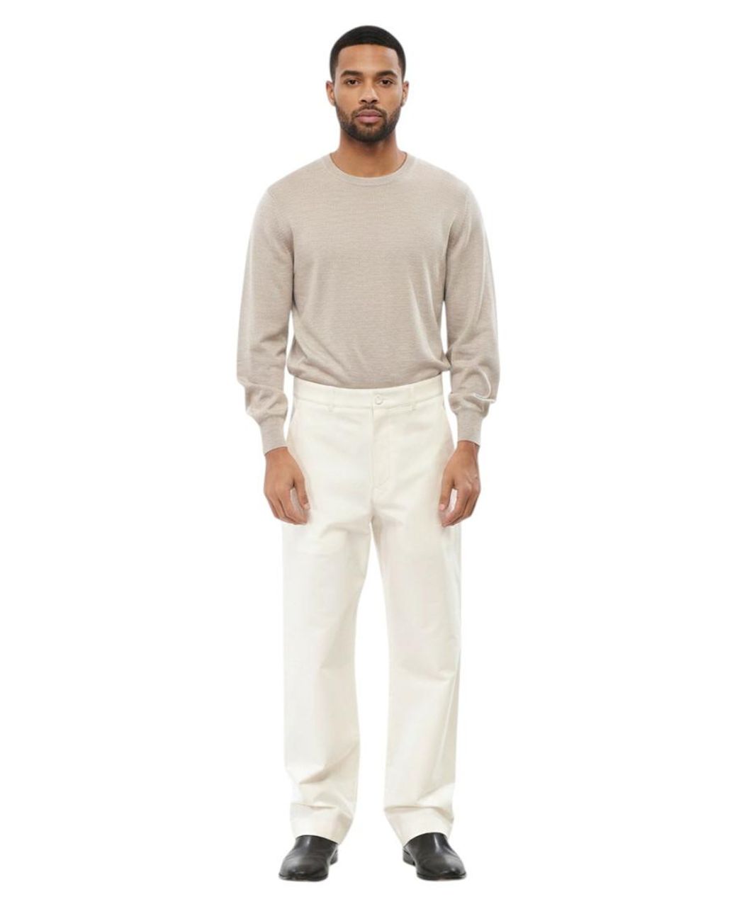 Dior Natural Solid Straight Trousers for men