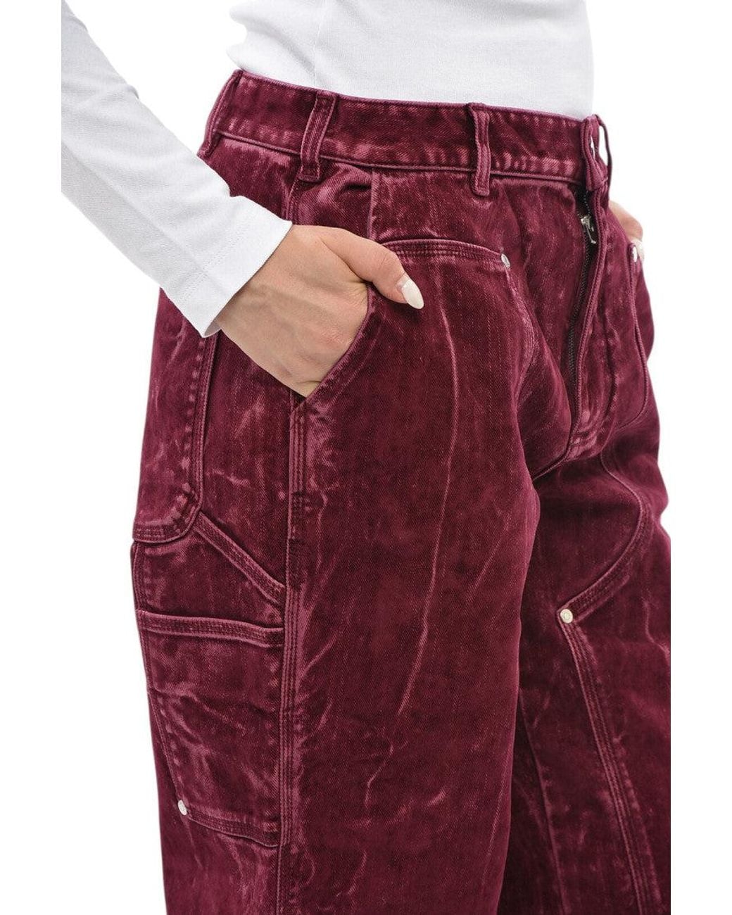 Stella McCartney Red Relaxed Flat Front Pants
