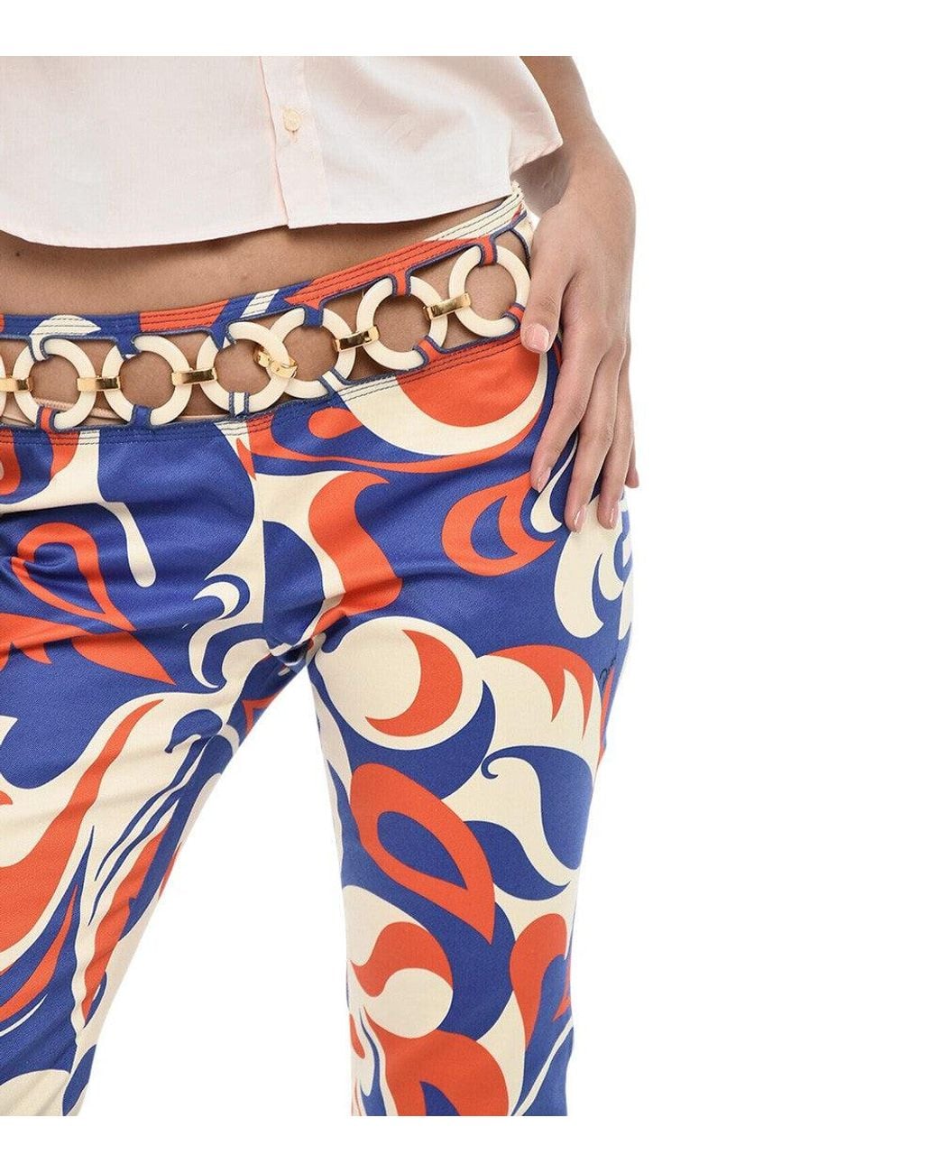 DSquared² Red Regular Flat Front Pants