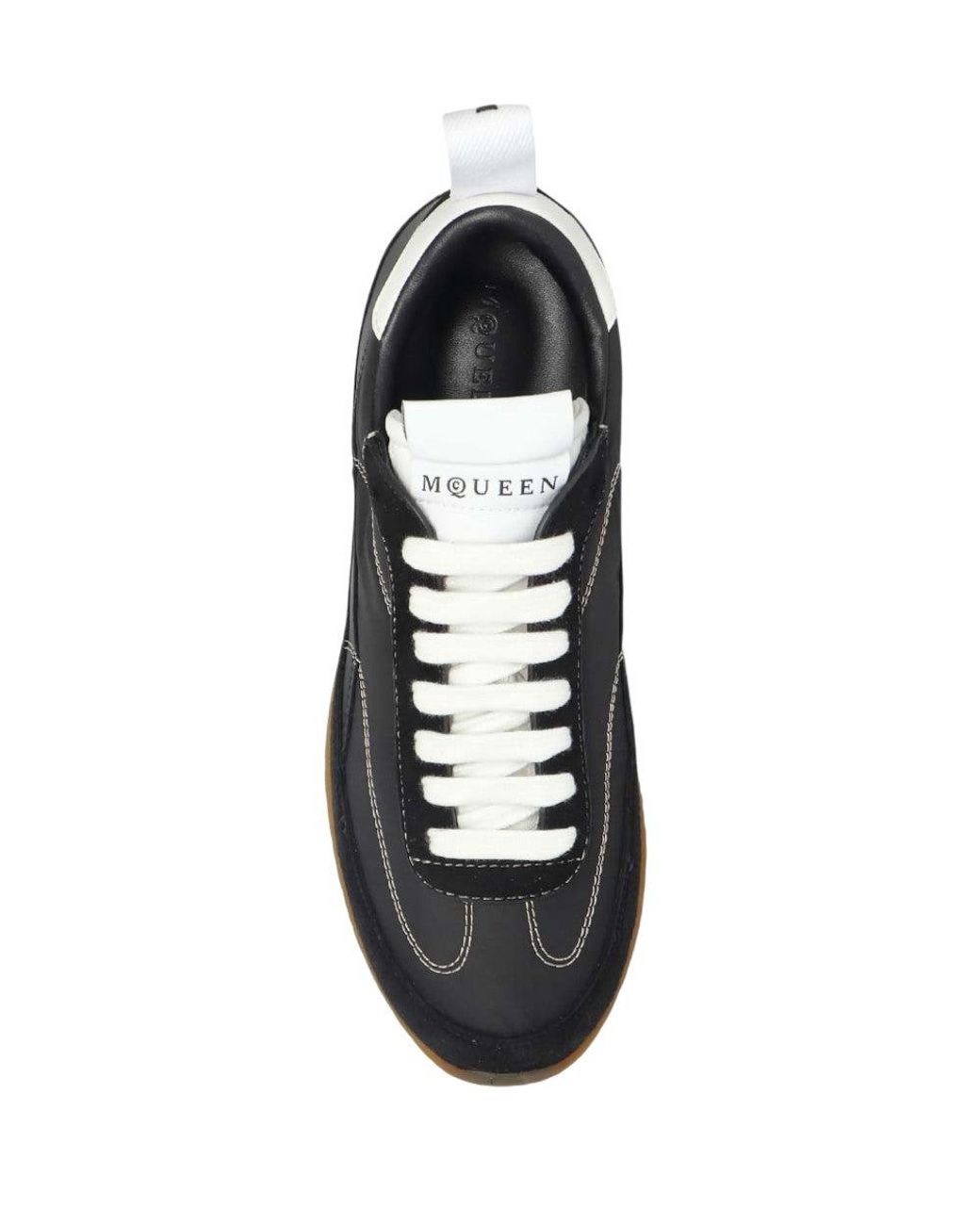 McQueen Black Logo Low-Top Sneakers