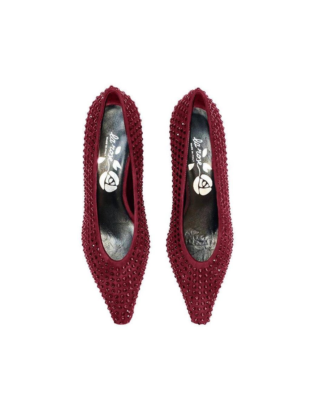 LA ROSE Red Crystal Sandals