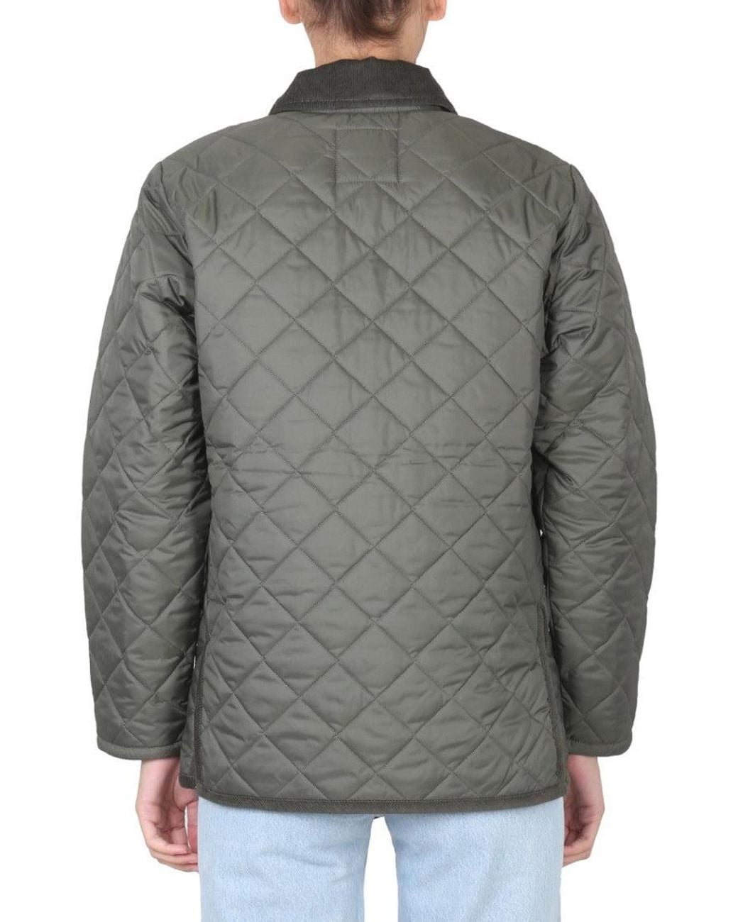Lavenham Gray Quilted Shirt Collar Jacket