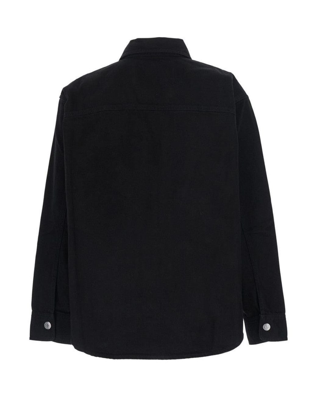 AMI Black Regular Logo Overshirt for men