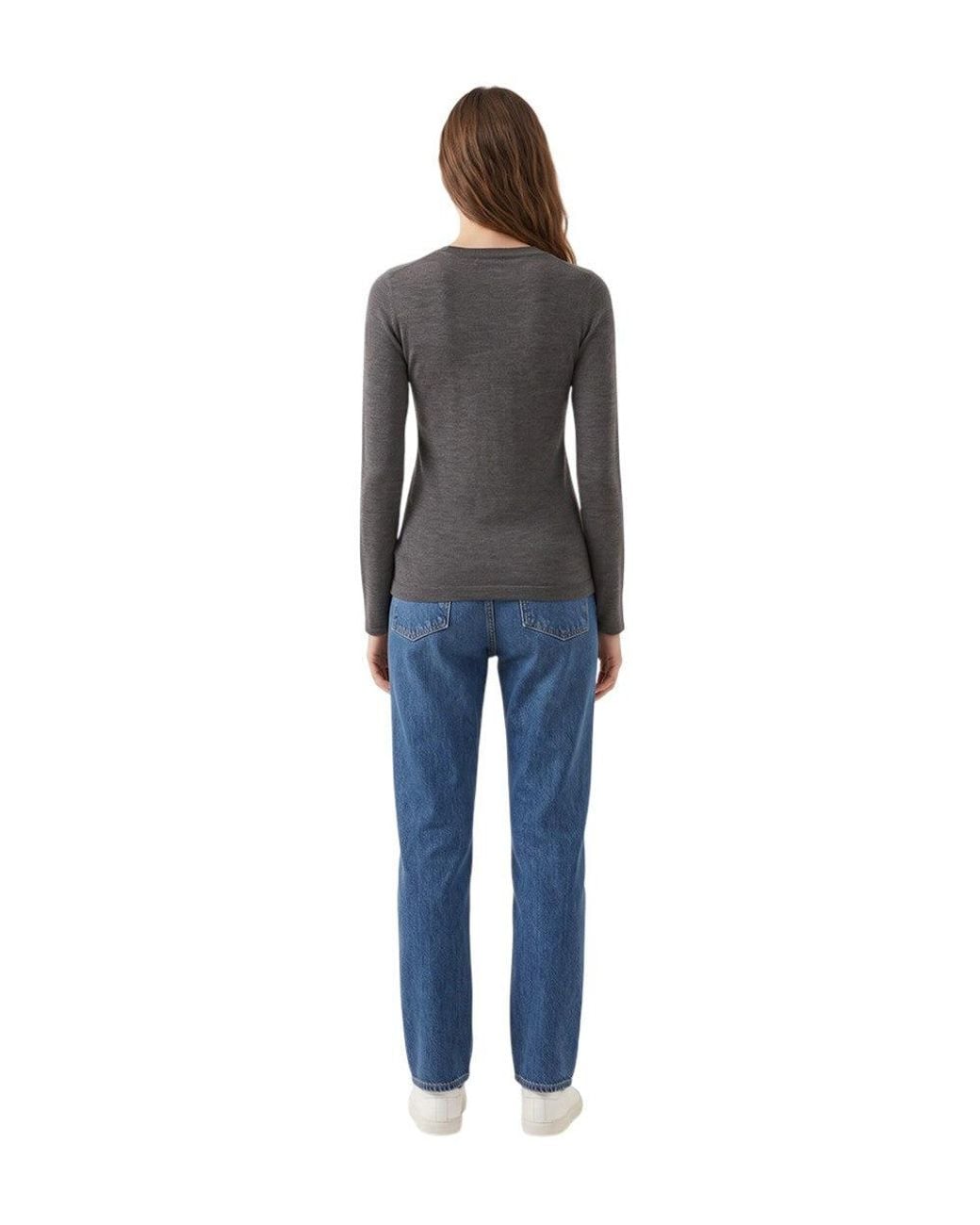 Brunello Cucinelli Gray Crew Neck Sweater