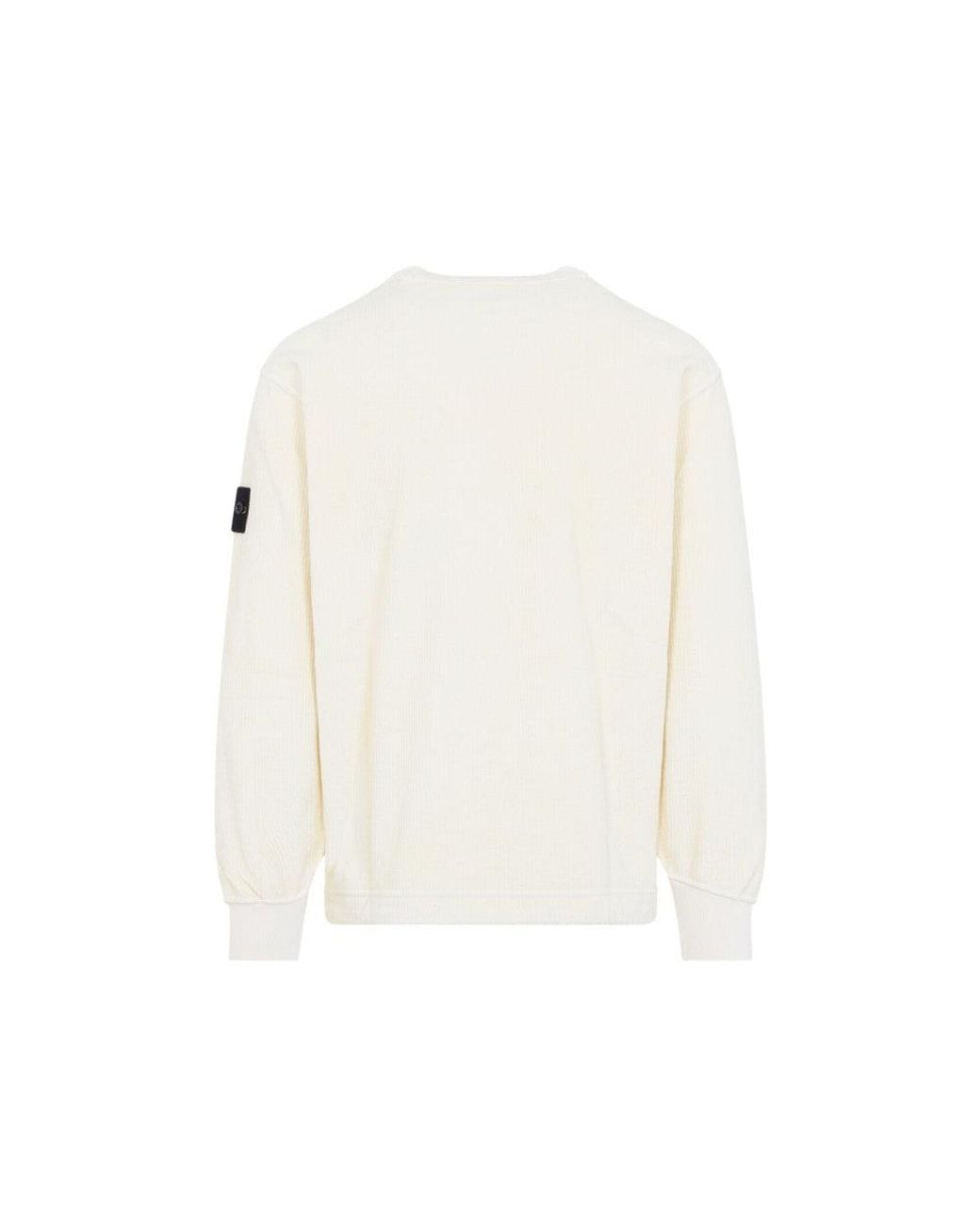 Stone Island White Off Solid Sweatshirt for men