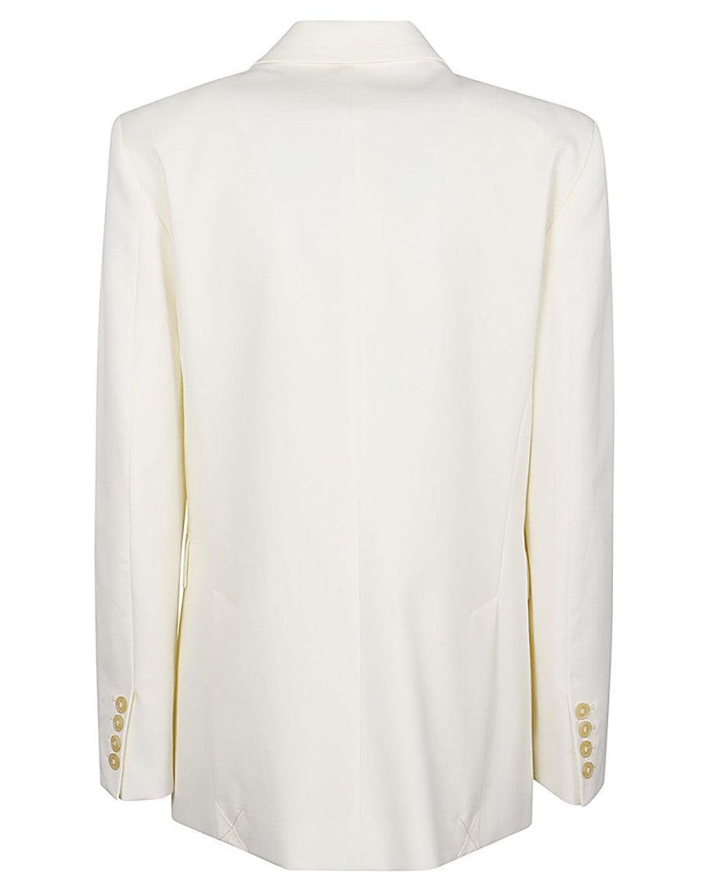 Erika Cavallini Semi Couture White Twill Alberta Blazer