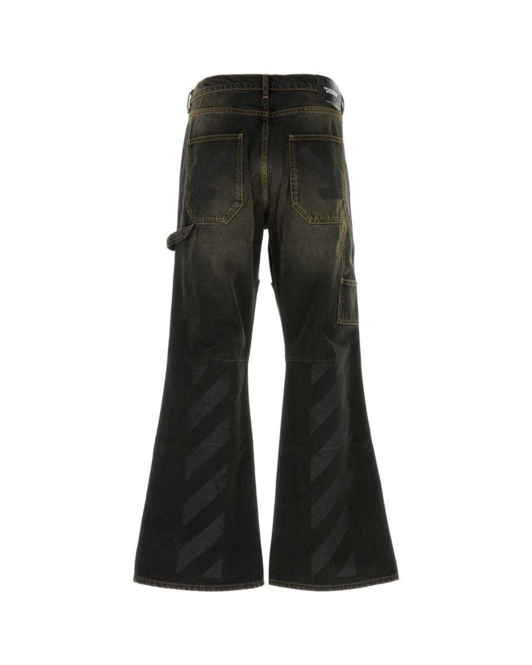 Off-White c/o Virgil Abloh Black Mid Rise Jeans for men