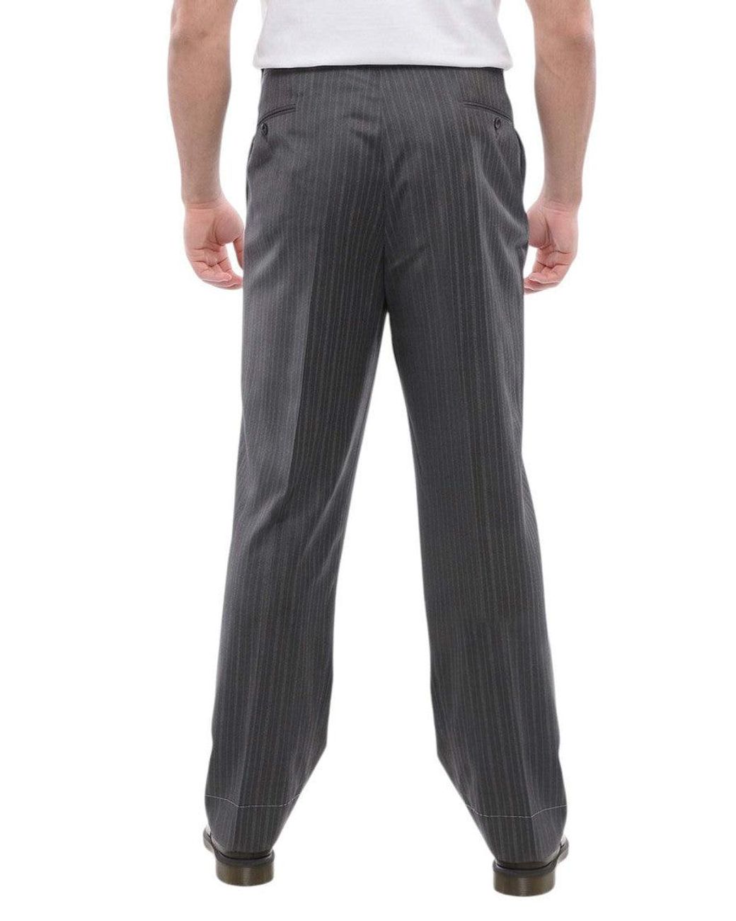 Corneliani Black Mantua Stripes Trousers for men