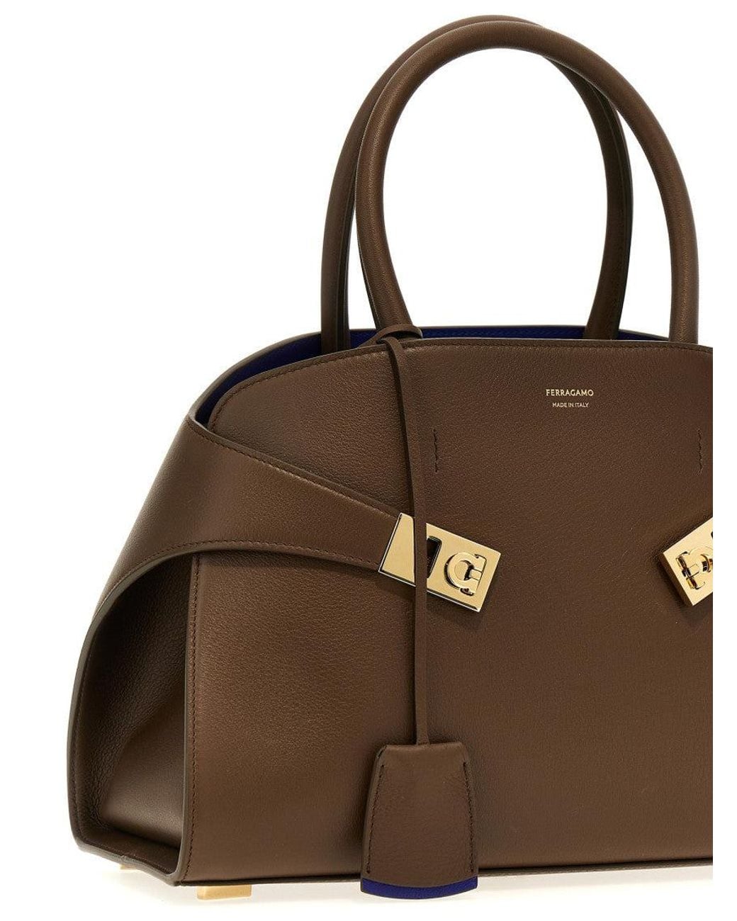 Ferragamo Brown 'Hug' Satchel Bag