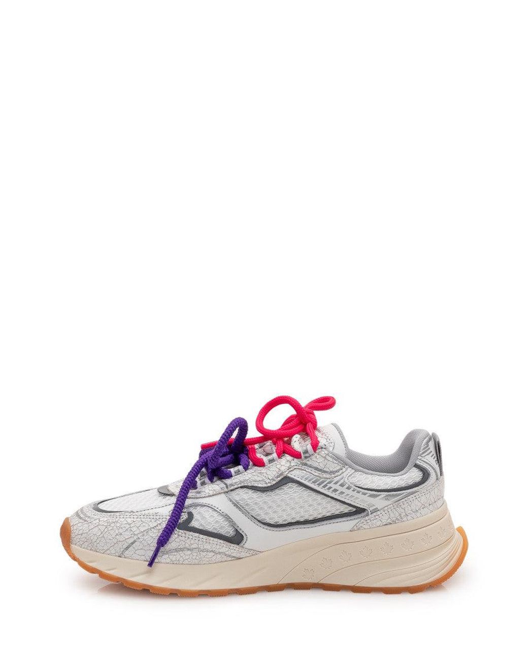 DSquared² White Textured Contemporary Sneakers