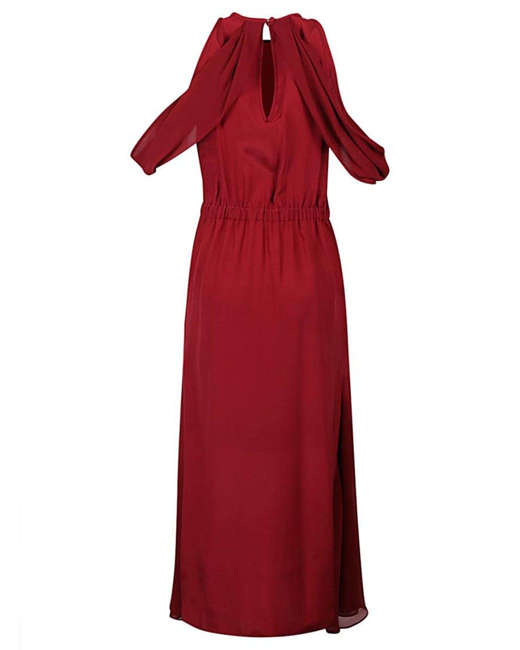 CRI.DA Red Silk Midi Dress