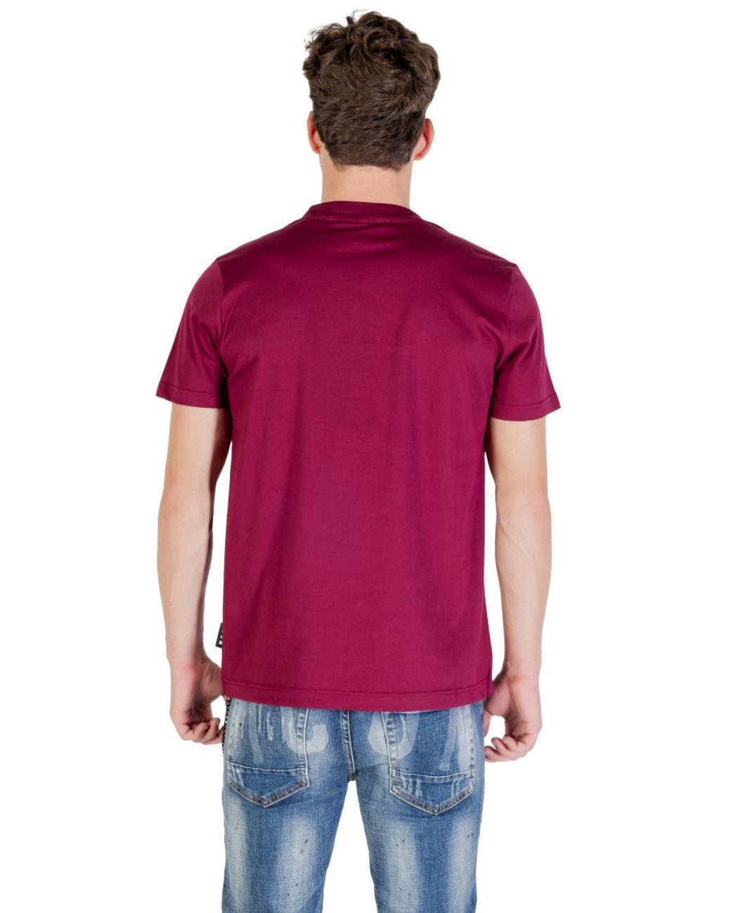 ICON DENIM Red Crew Neck T-Shirts for men
