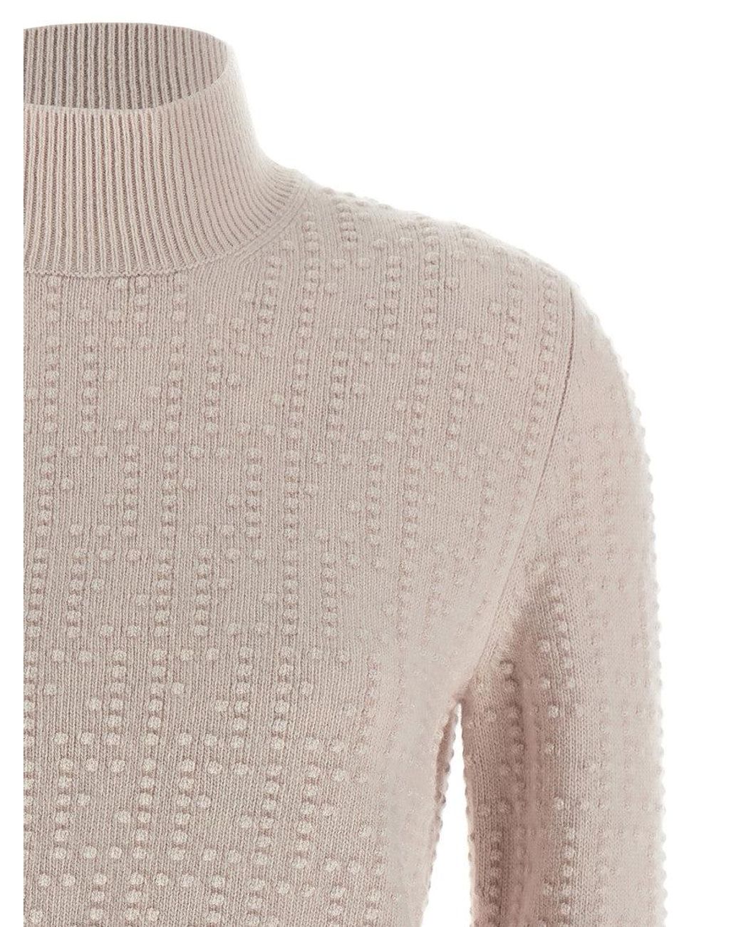 Fendi White 'Pon Pon' Sweater
