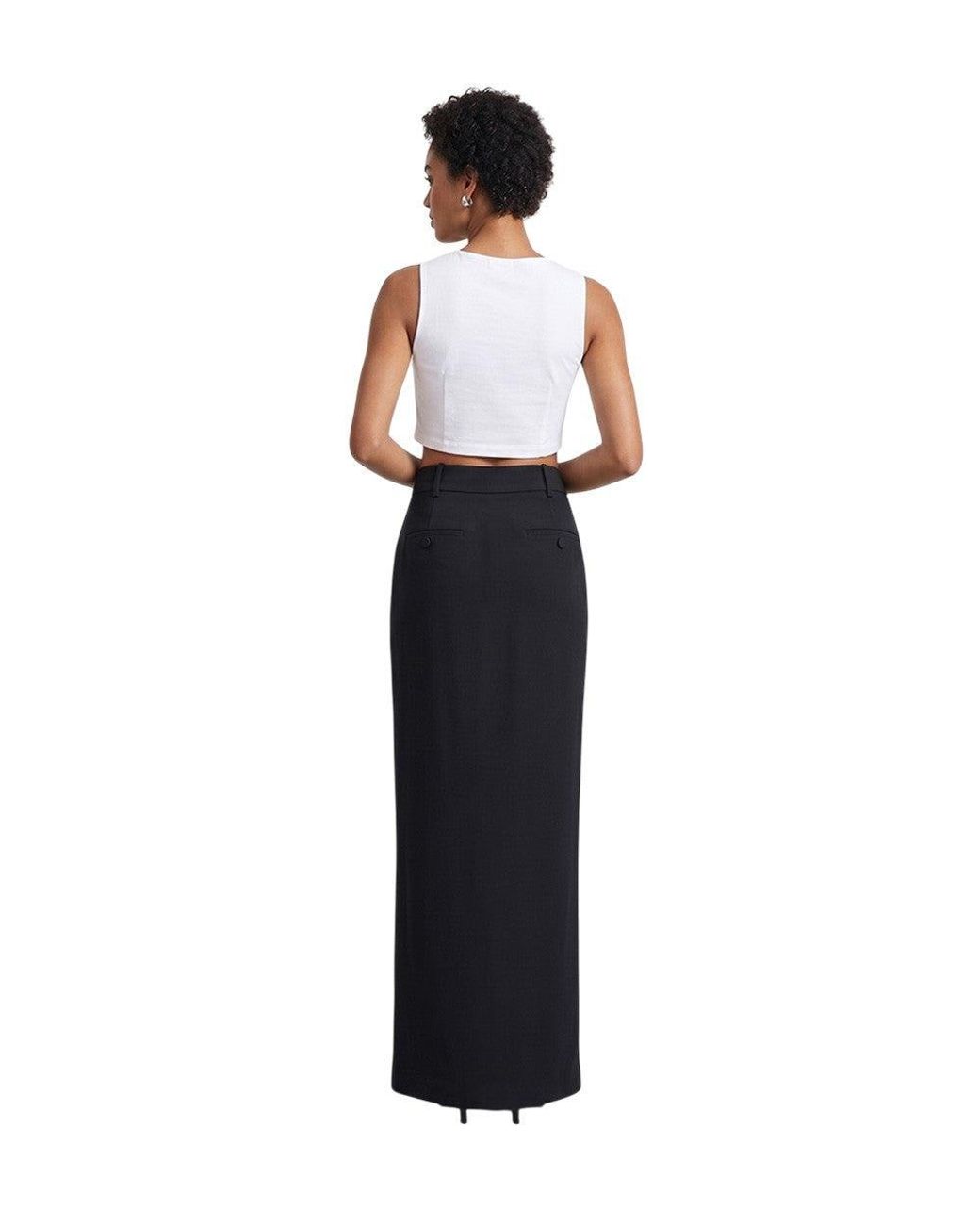 Tom Ford Black Solid Maxi Skirt