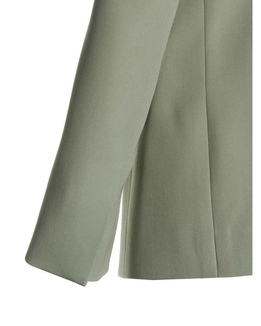 Lanvin Green Wool Single Breast Blazer Jacket