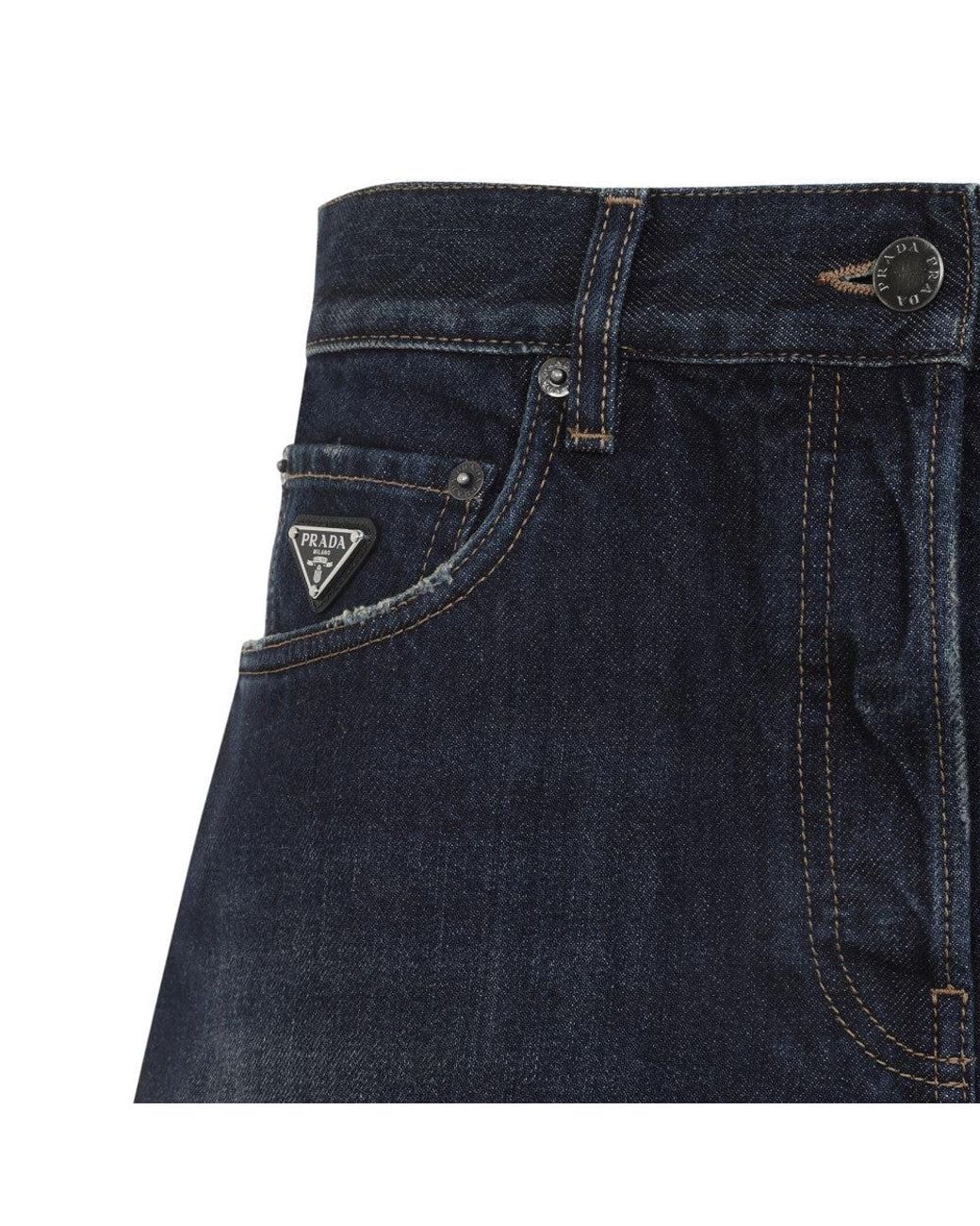 Prada Blue Solid Shorts
