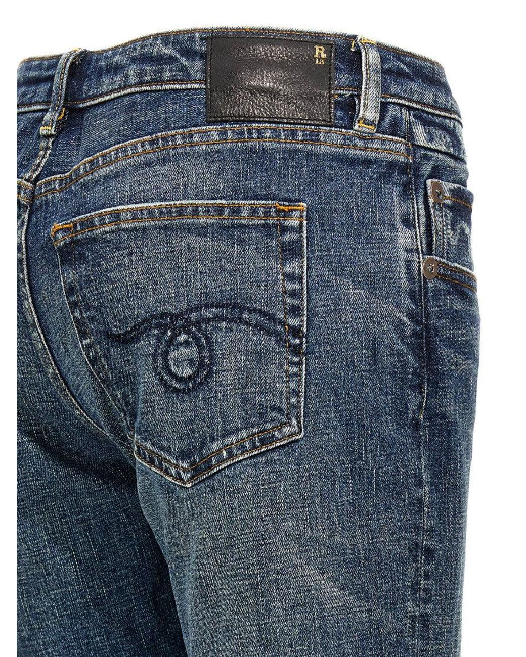 R13 Blue 'Overflow Boy Flare' Jeans
