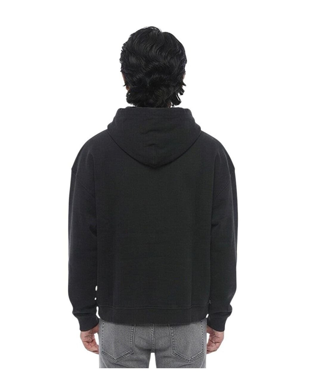 DSquared² Black Relaxed Solid Hoodie for men