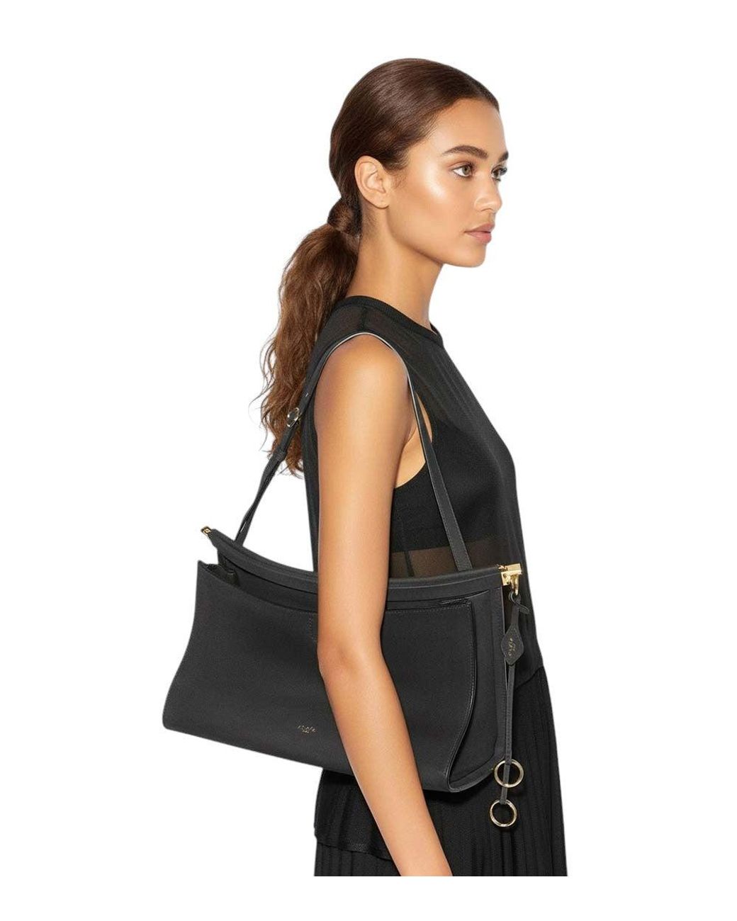 Alaïa Black Le Click East West Large Shoulder Bag