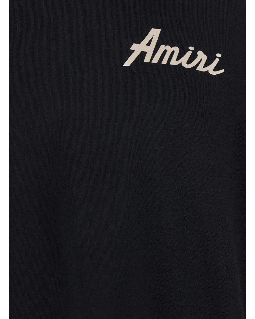 Amiri Black City' Crewneck T-Shirt for men