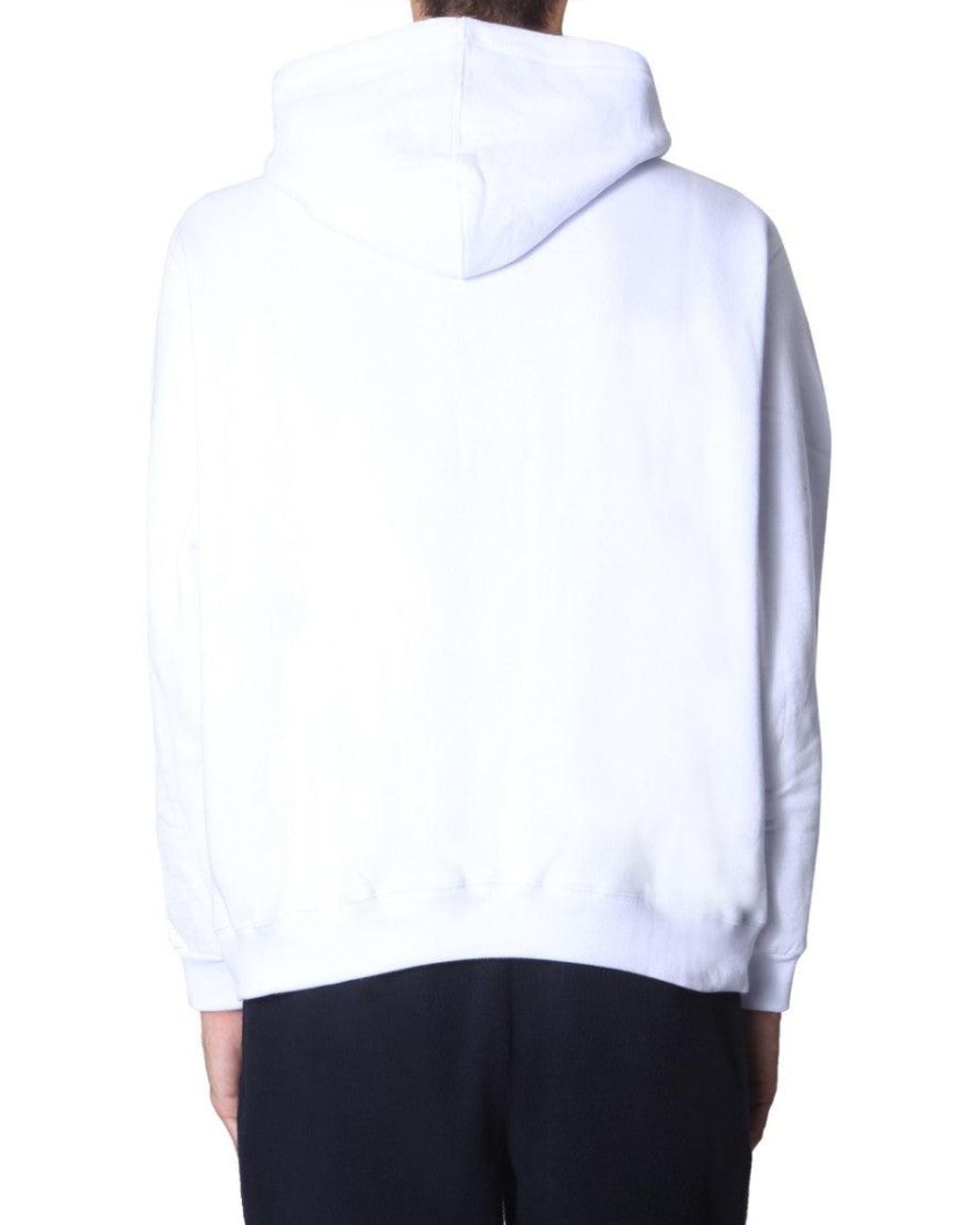 MSGM White Hood Sweatshirts for men