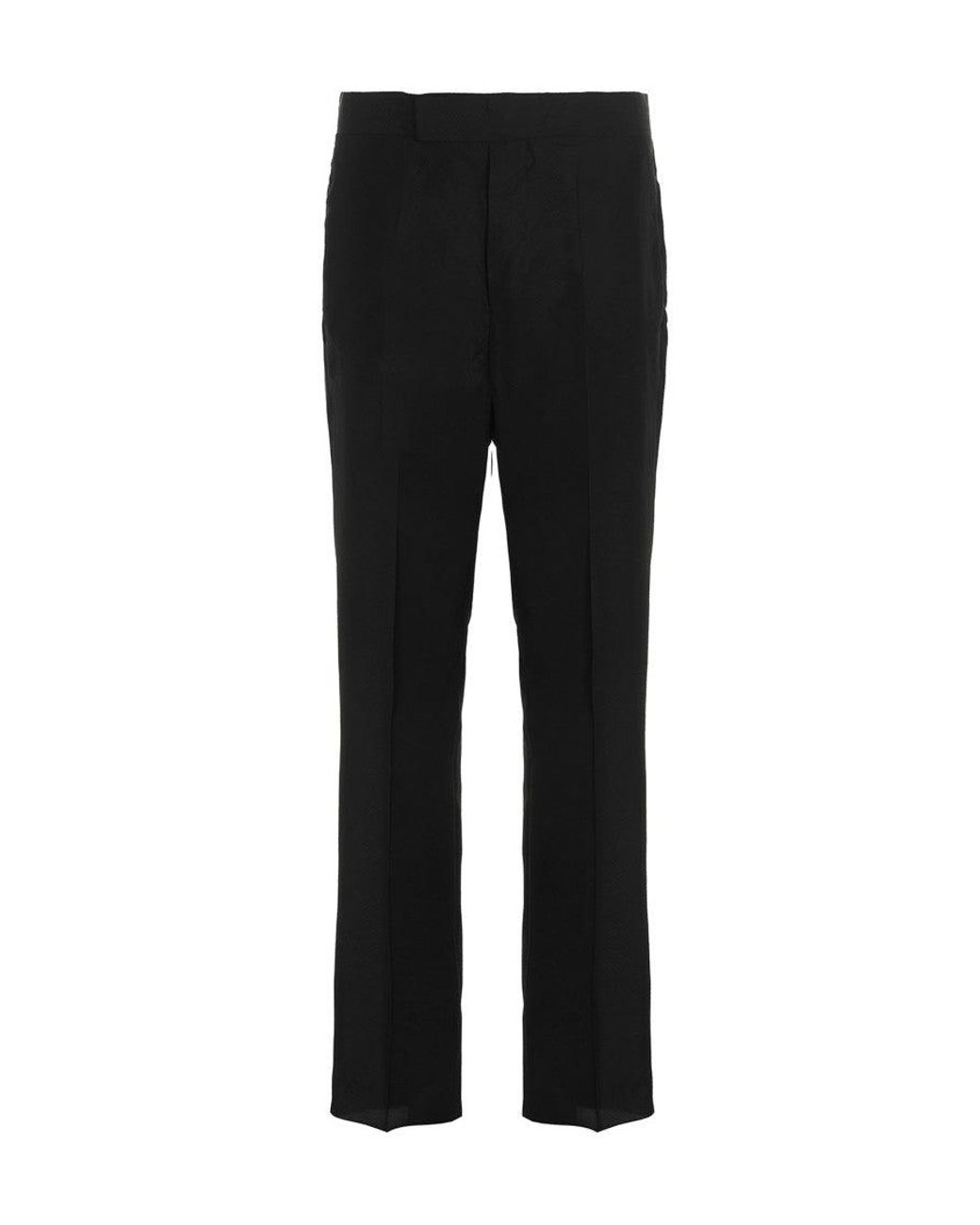 SAPIO Black Flat Front Pants for men