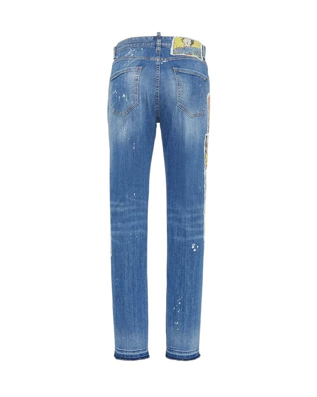 DSquared² Blue Straight Mid Rise Jeans