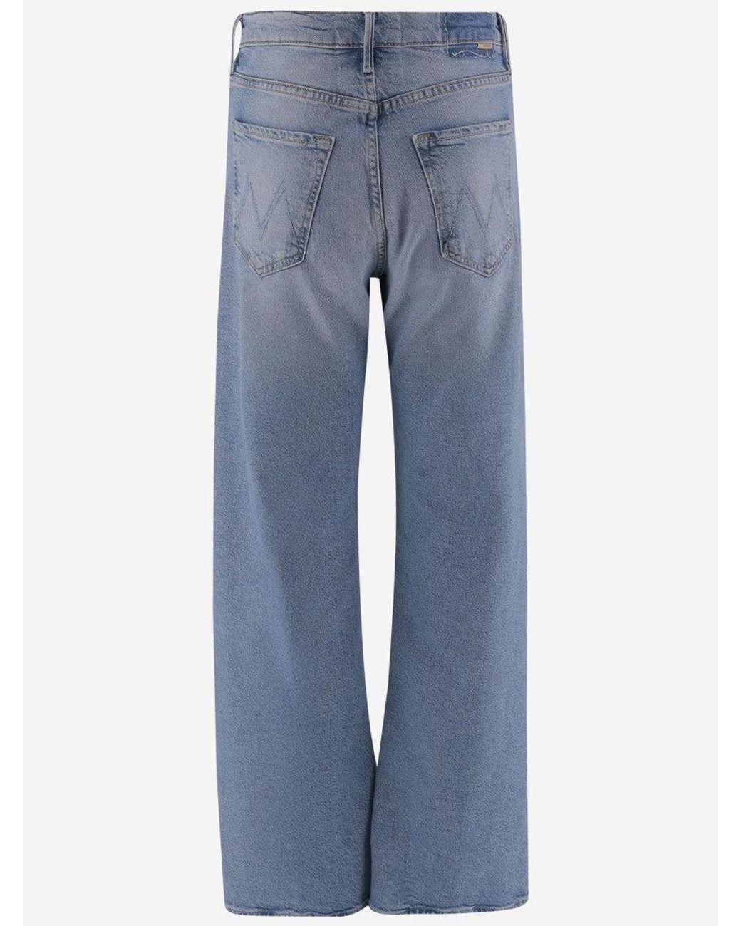 Mother Blue Wide Leg Jeans