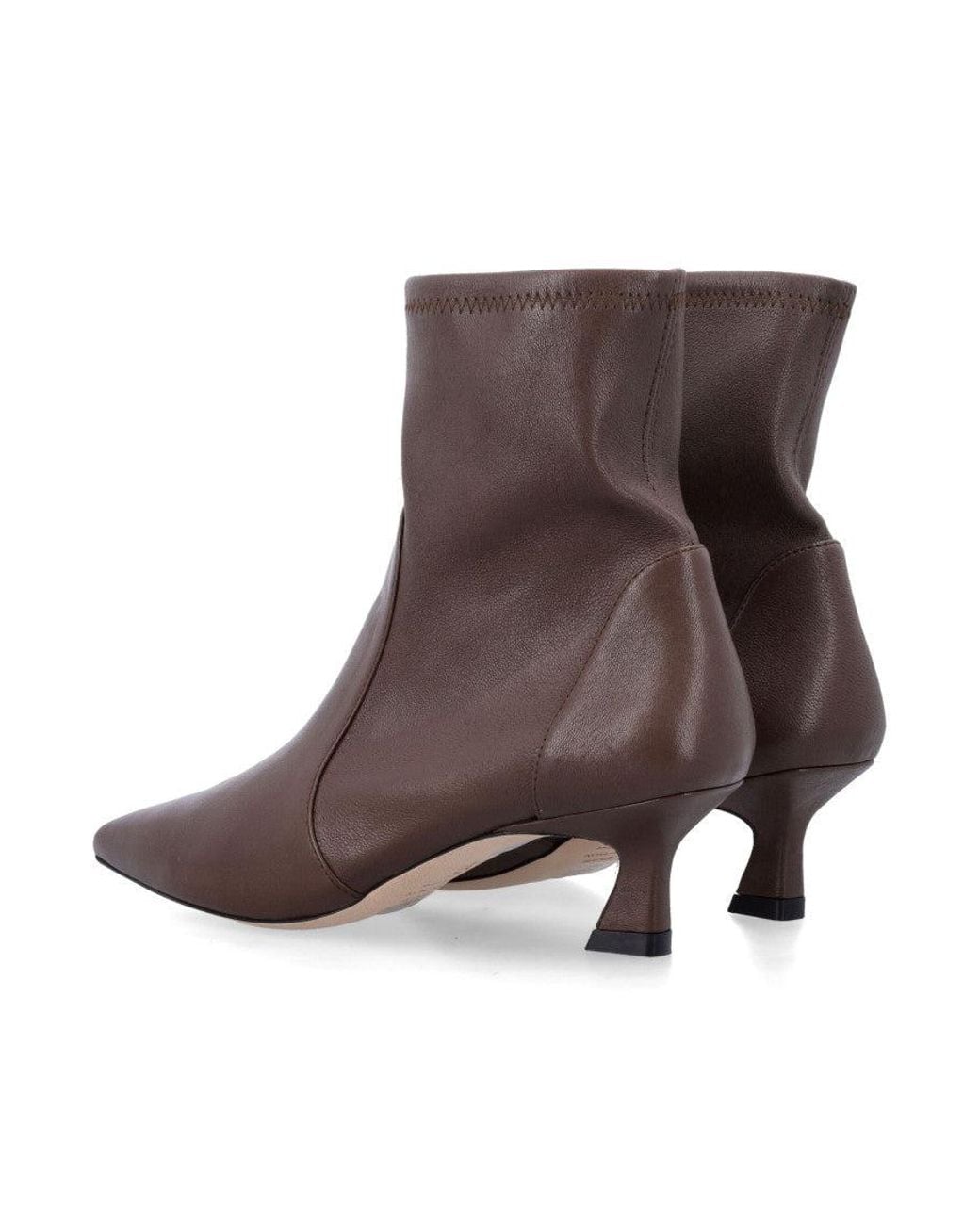 Stuart Weitzman Brown Leather Ankle Boots