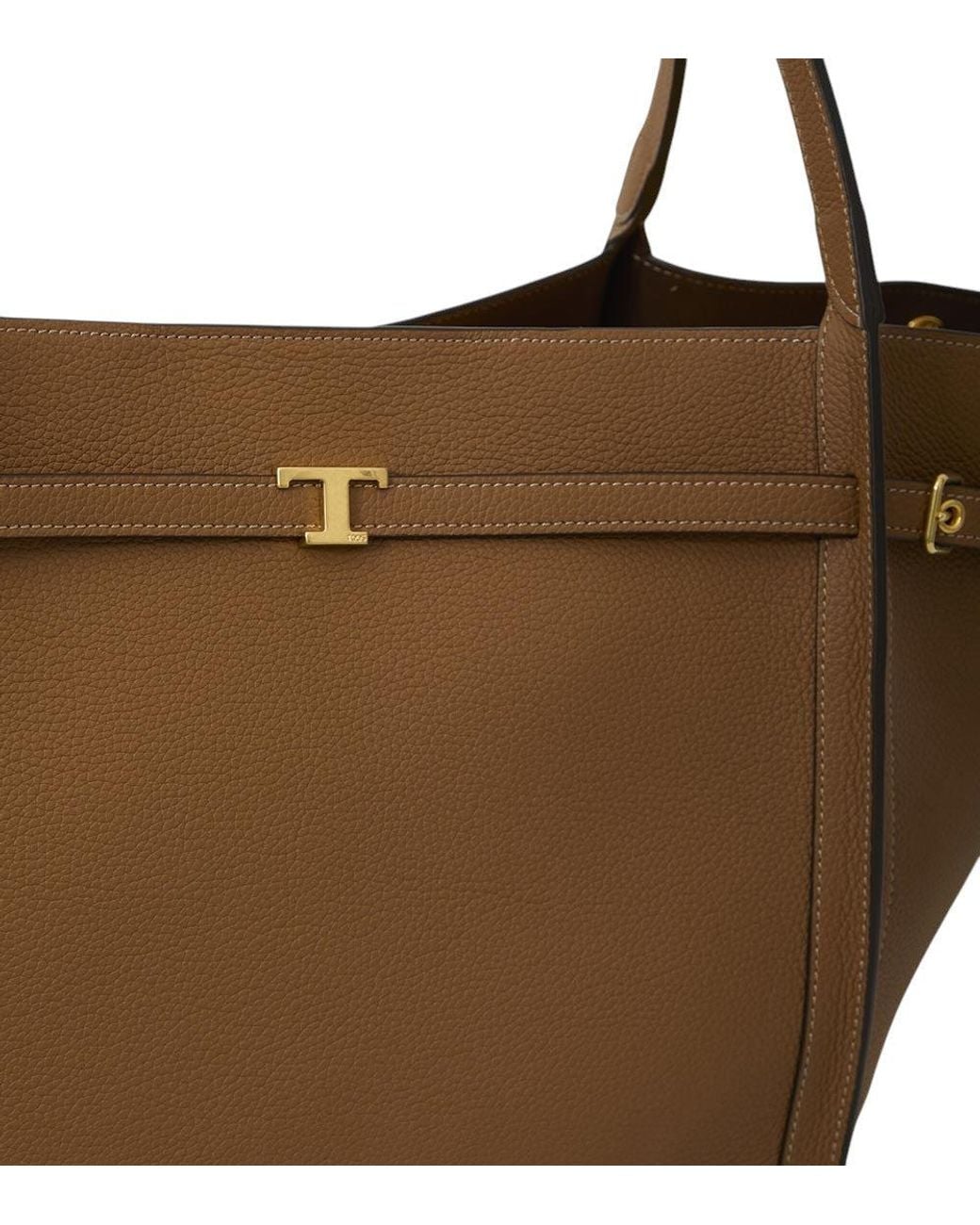 Tod's Brown T Signature Medium Tote