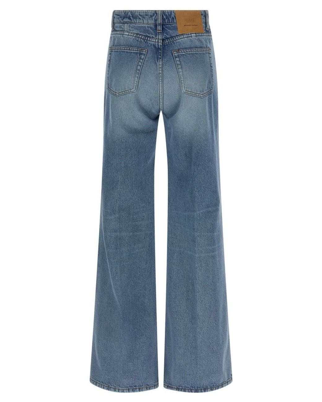 AMI Blue Flared Leg Jeans