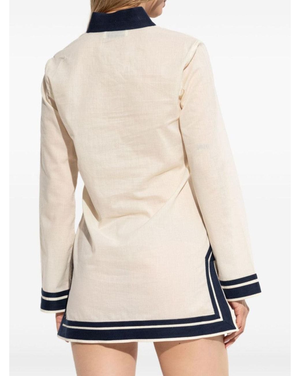 Tory Burch Natural Cotton Tunic Dress