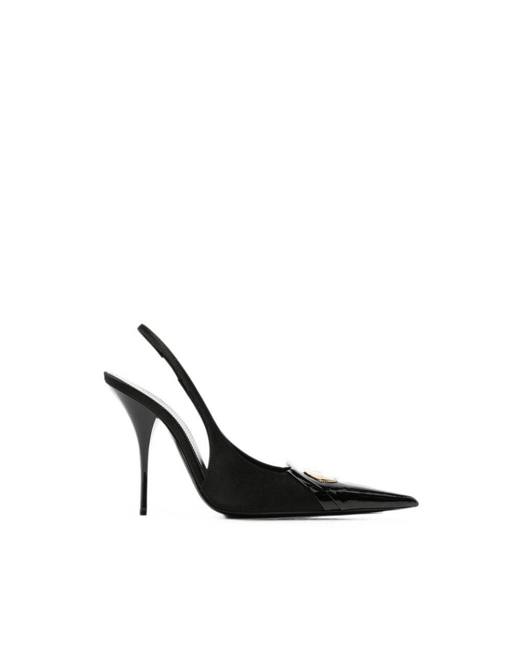 Saint Laurent Black Slingback Pumps