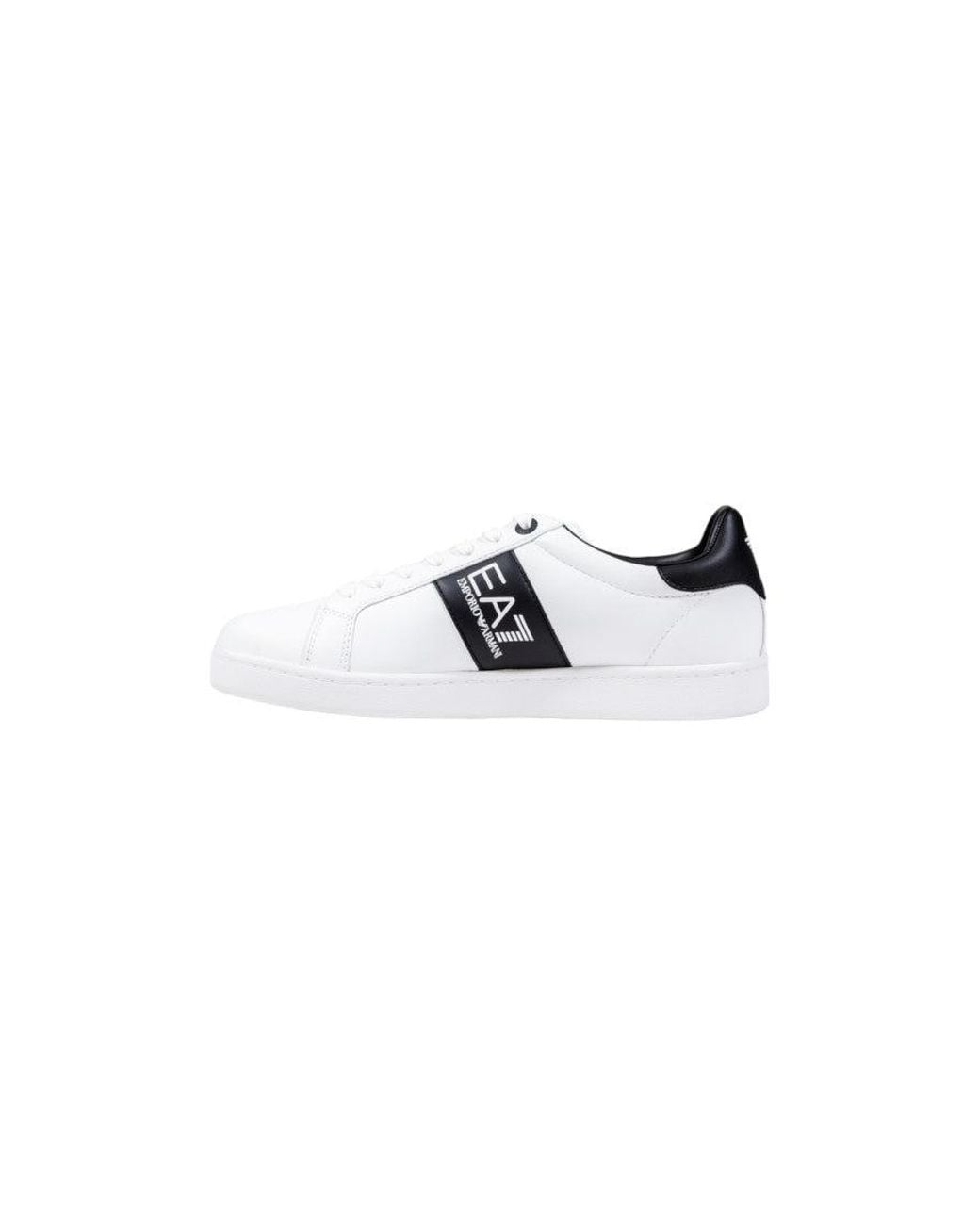 EA7 Blue Blackwhite Logo Sneakers for men