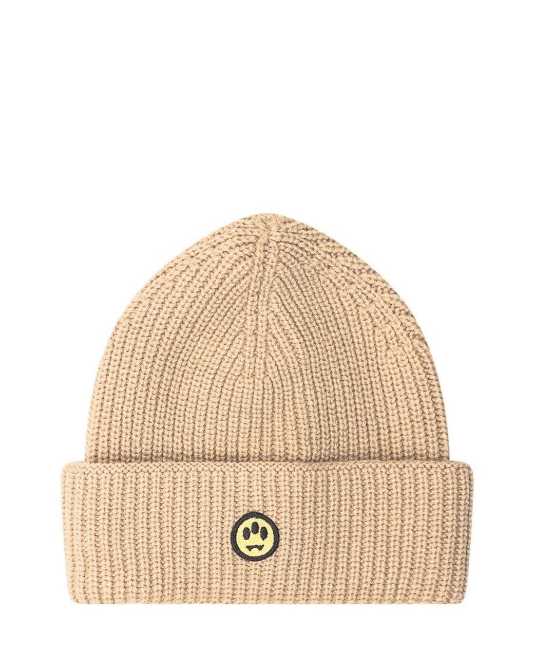 Barrow Natural Logo Knitted Beanie Hat for men