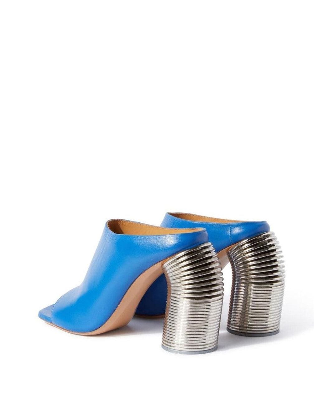 Off-White c/o Virgil Abloh Blue Slip On Heels