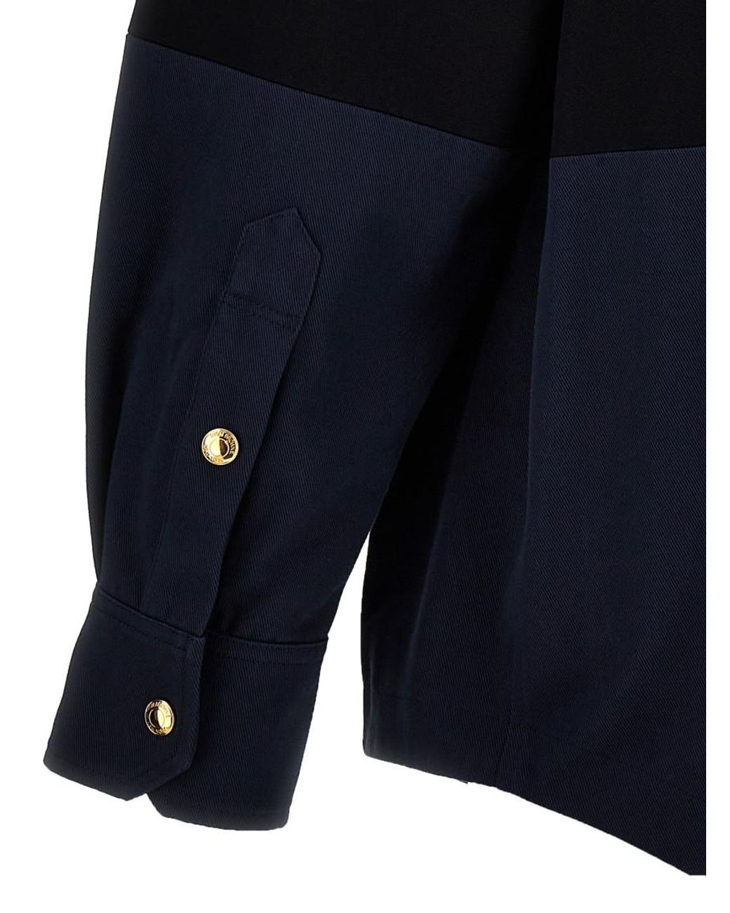 Thom Browne Blue 'Combo Snap' Overshirt for men