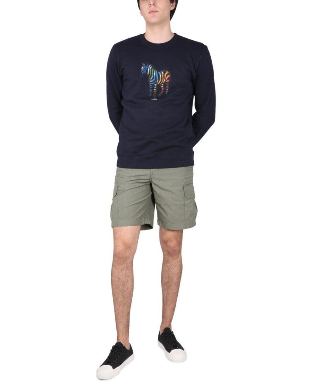 Paul Smith Gray Khaki Textured Shorts for men