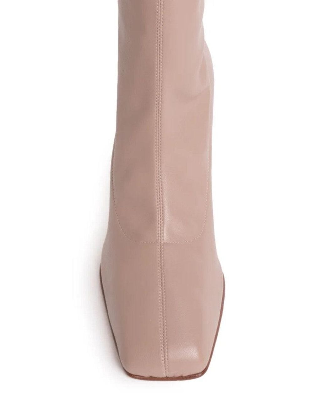 Gia Borghini Pink Taupe Leather Boots