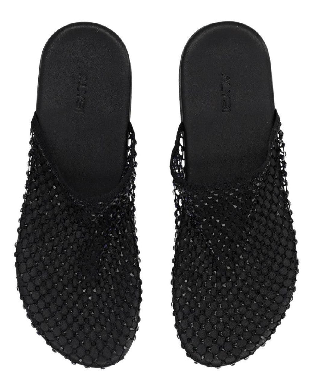 Alysi Black Textured Mules