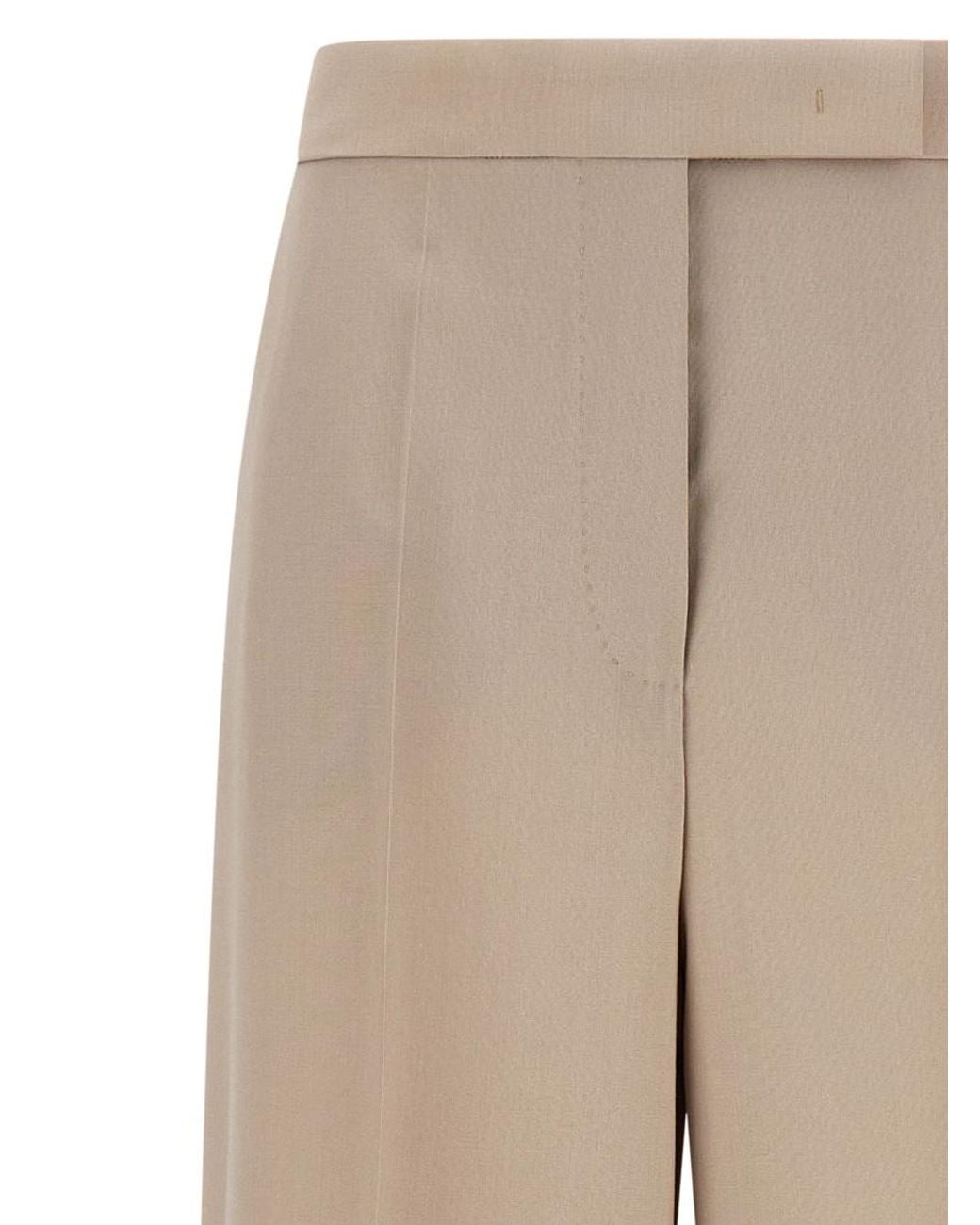 Max Mara Natural Tailored Flat Front Pants