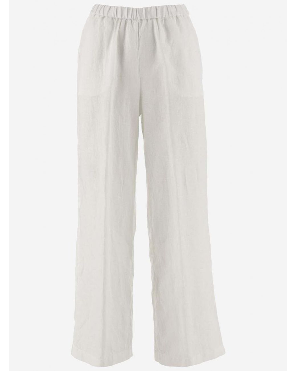 Aspesi White Wide Leg Pants