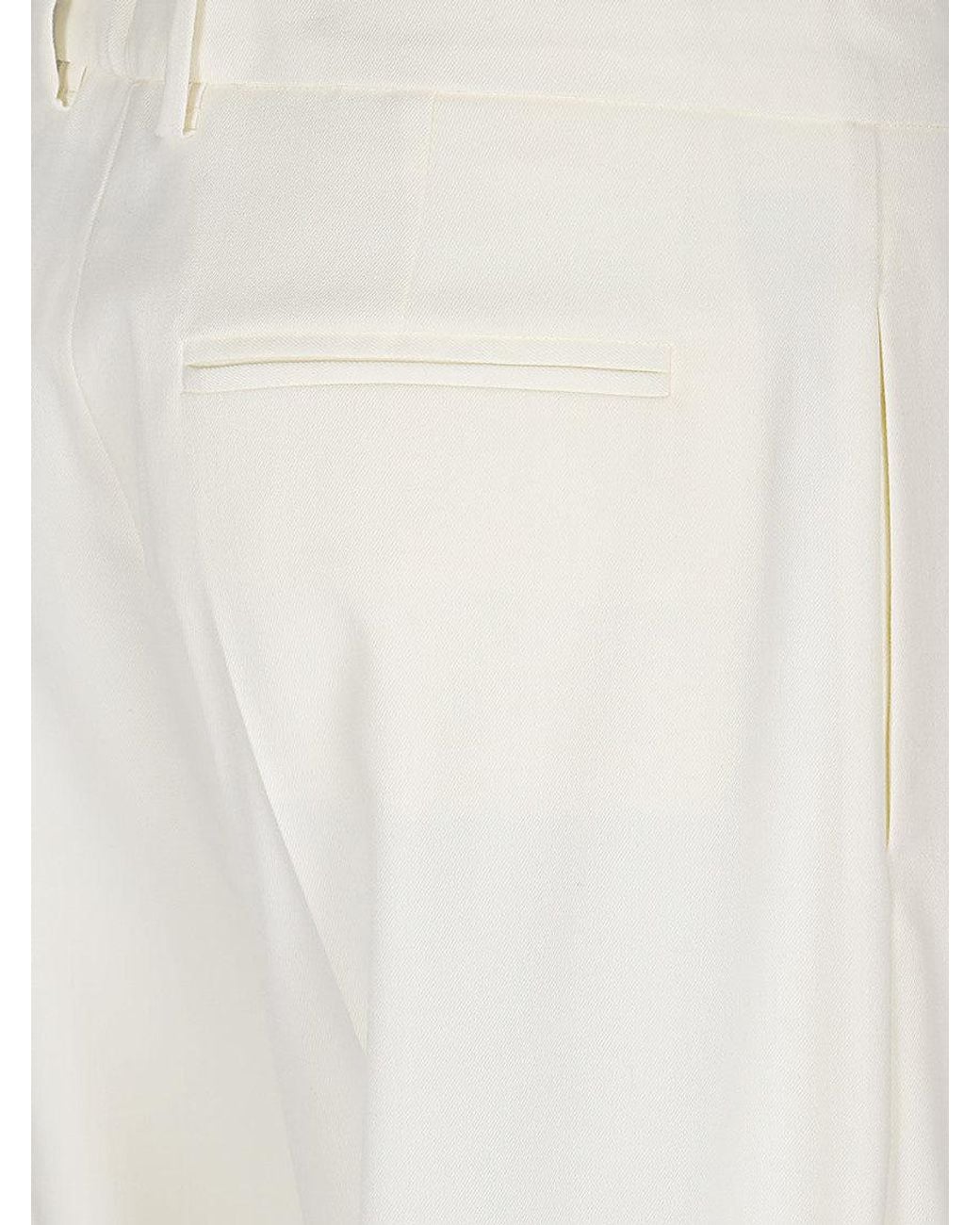 Erika Cavallini Semi Couture White Wool Twill Cristel Jacket