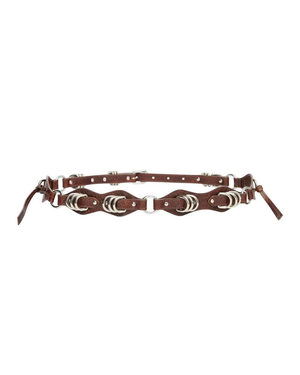 Isabel Marant Brown Studded Buckle Belt