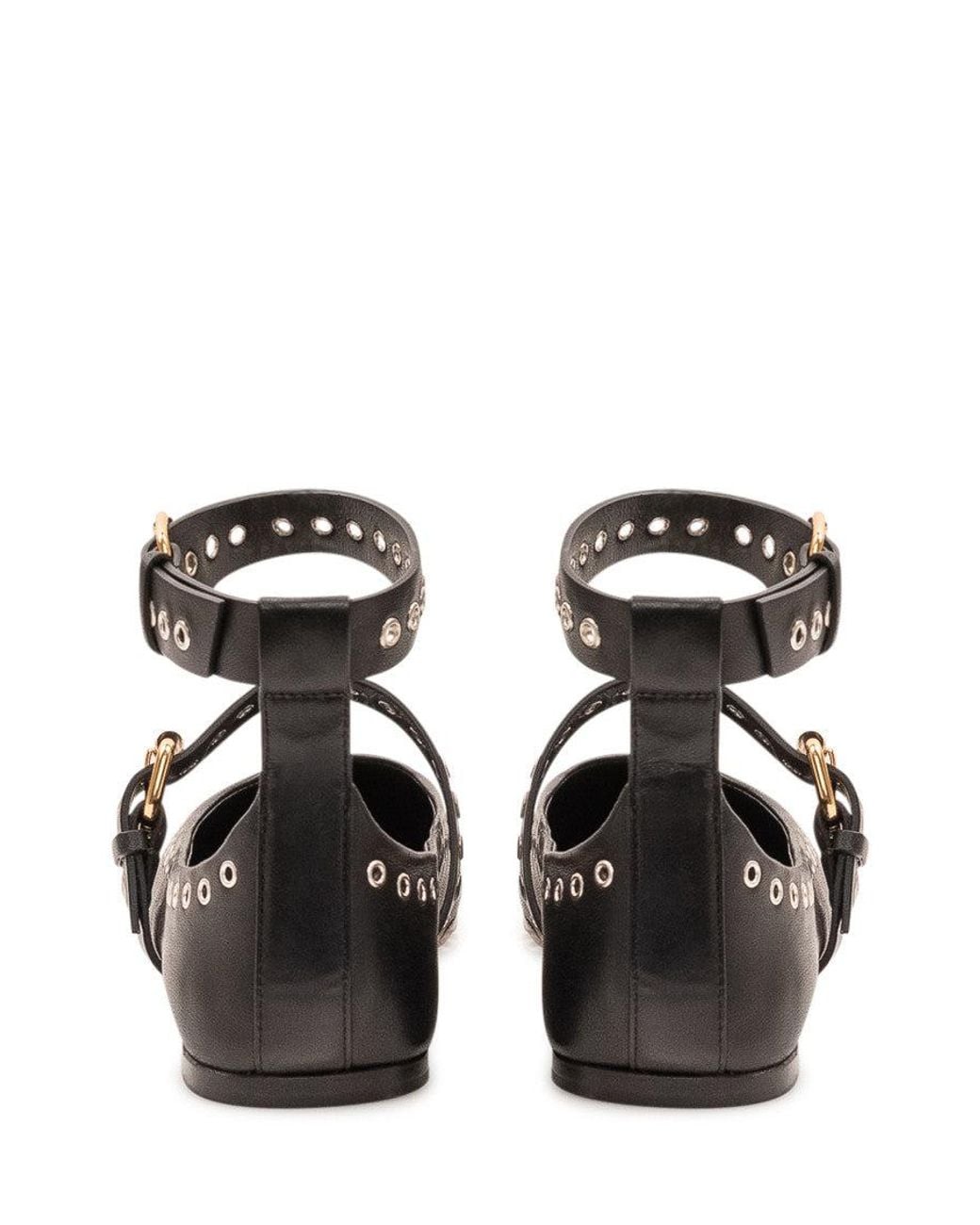 Isabel Marant White Ankle Strap Ballet Flats