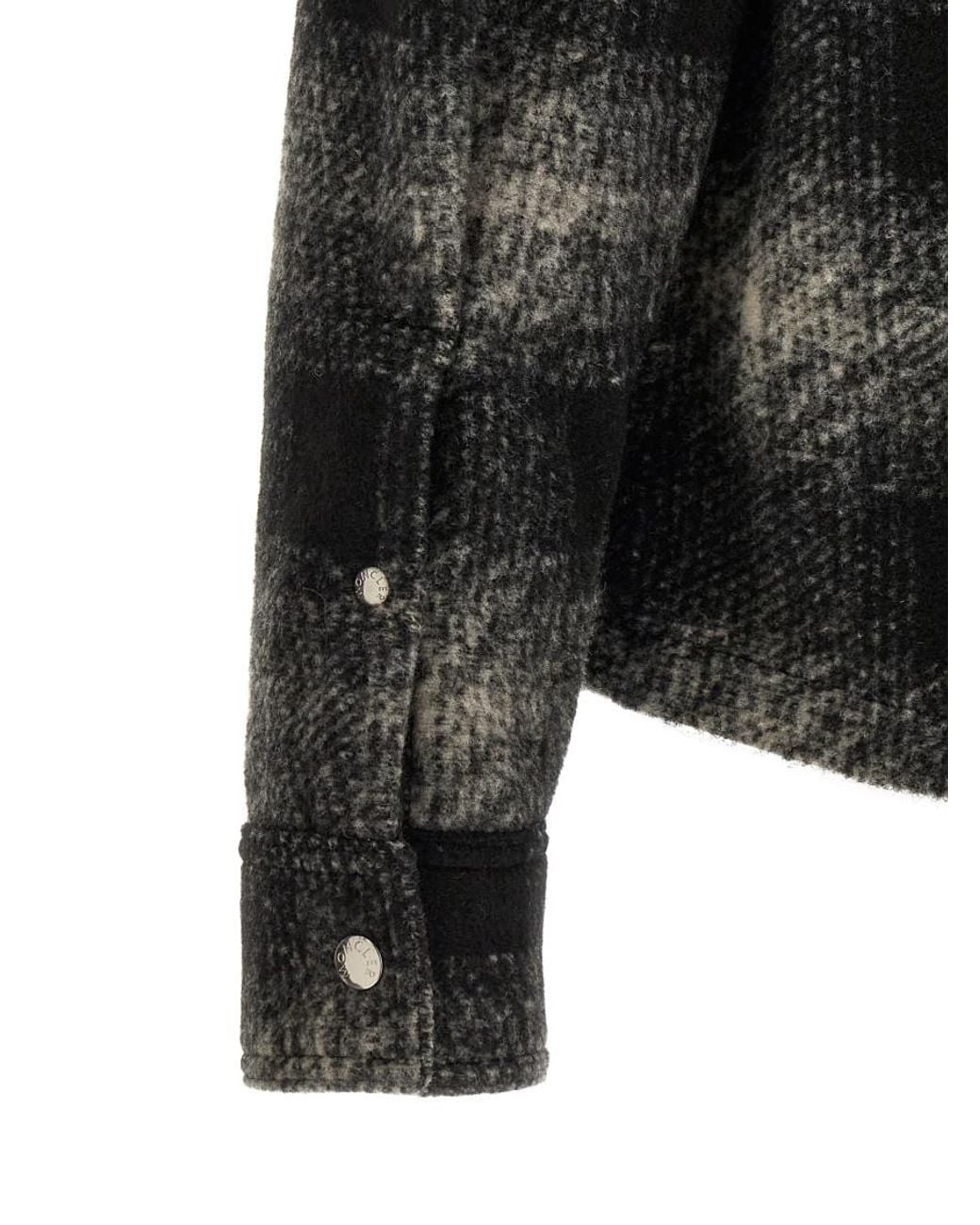 Moncler Black Zip Overshirt for men