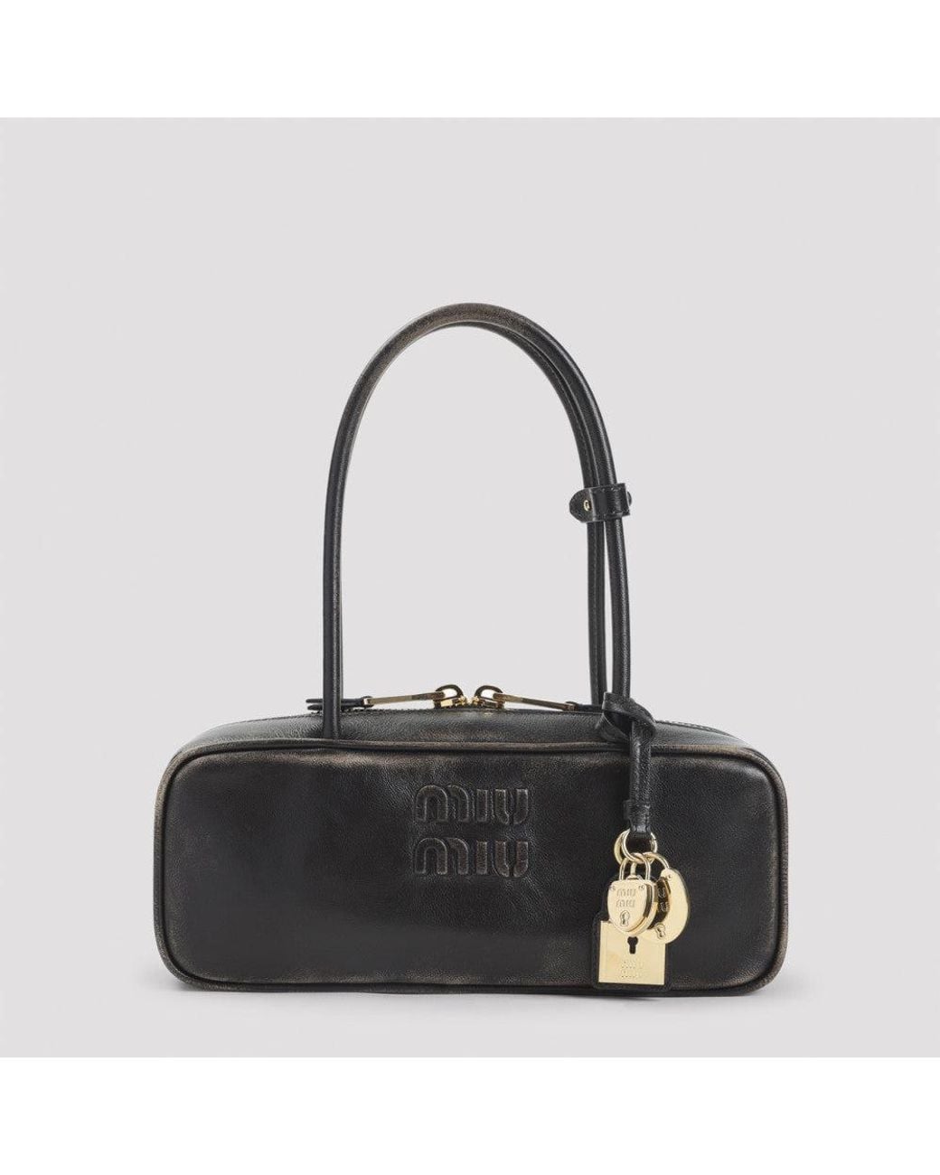 Miu Miu Black Dark Beau Shoulder Bag