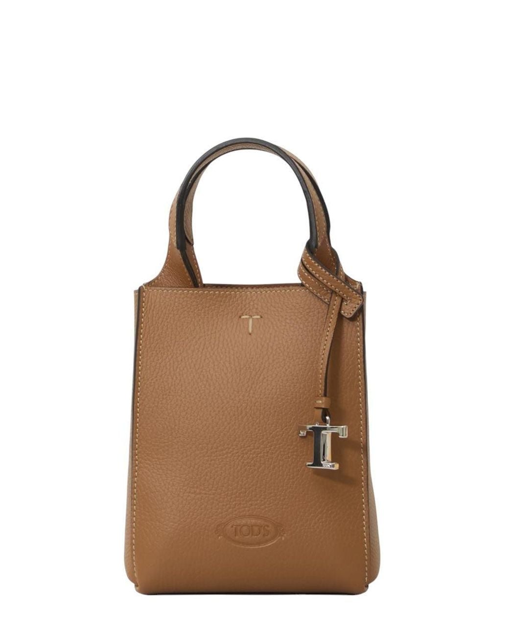 Tod's Brown T Timeless Mini Tote