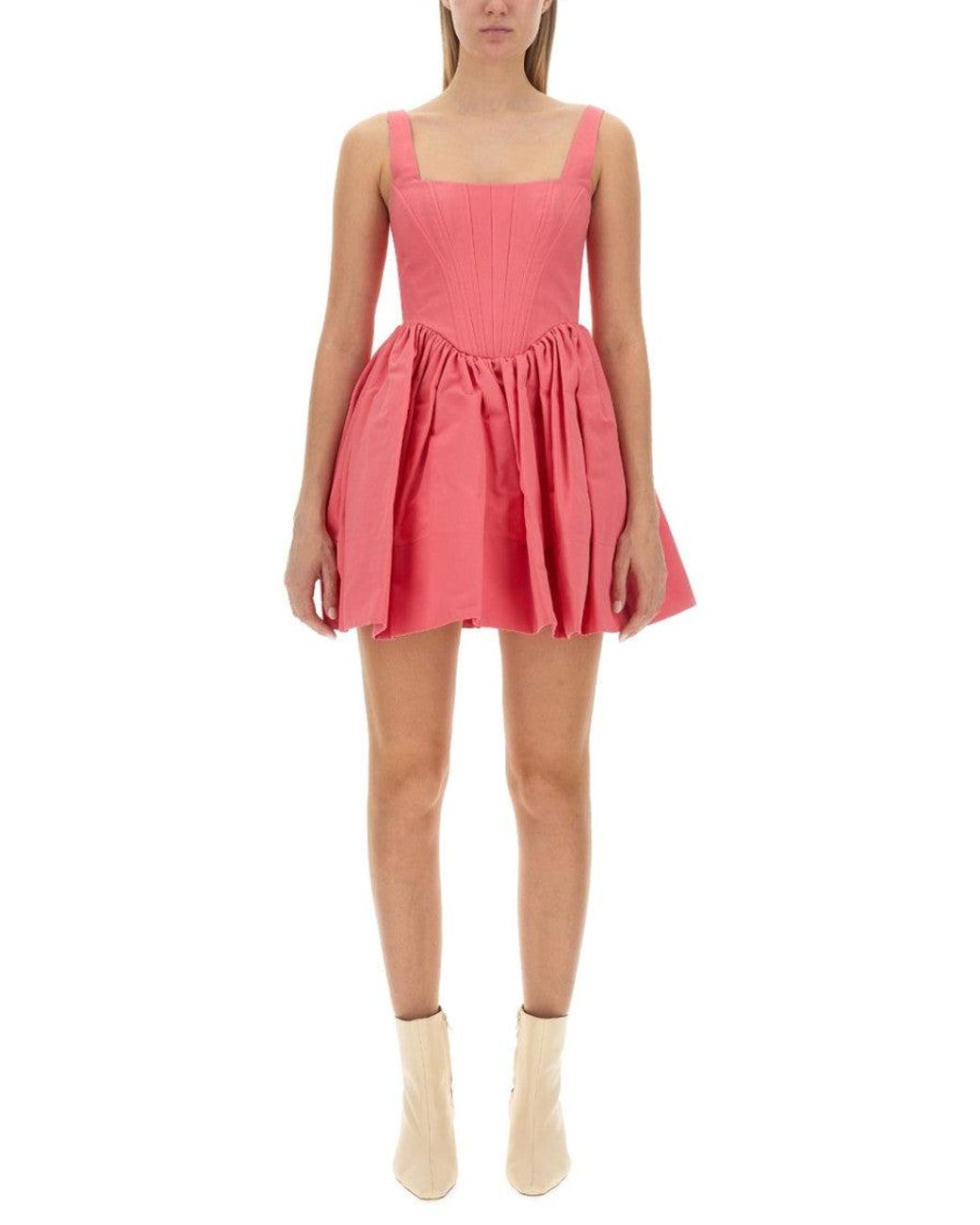 Staud Red Landscap Dress