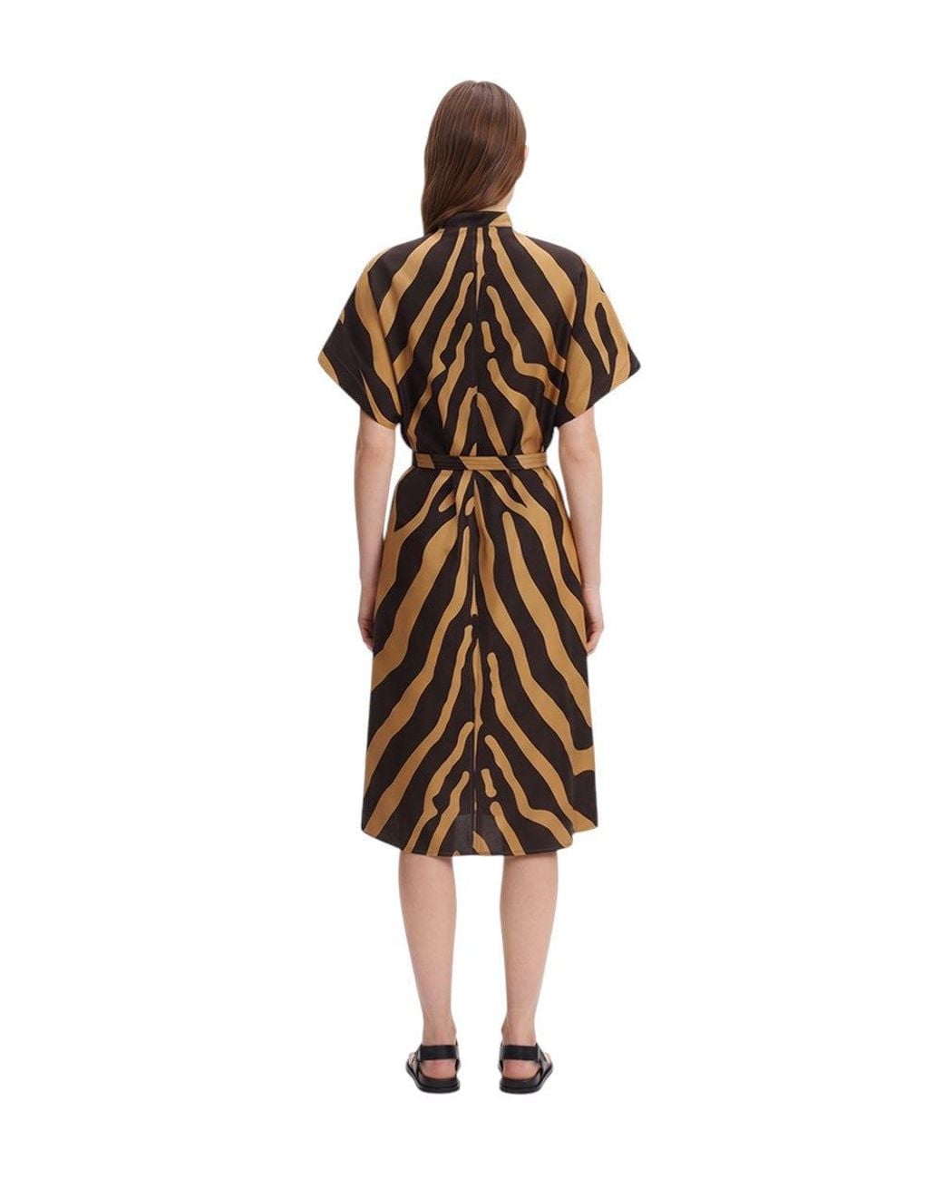Ferragamo Metallic Animal Print Dress